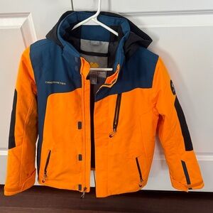 Obermeyer Kids' Vibrant Orange and Navy Raincoat